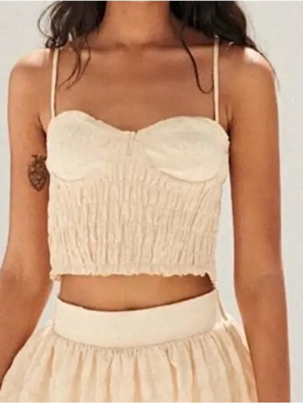 NWT Zara Gingham Corset Crop Top Size XS